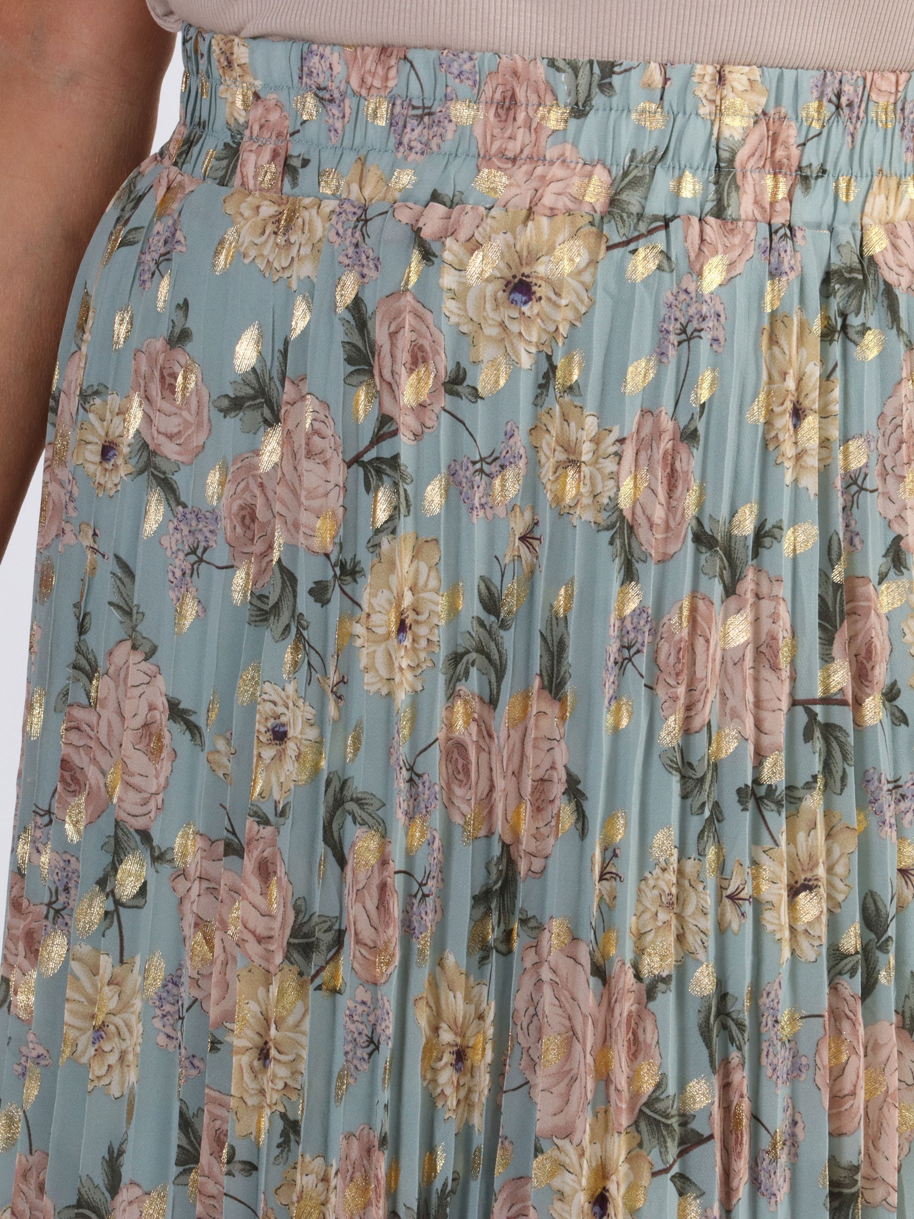 Josefine - Sød plisseret nederdel med blomsterprint